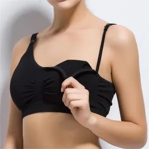 Black nursing bra