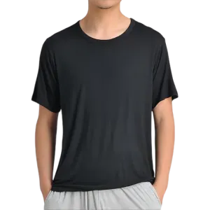 men in black T-shirt