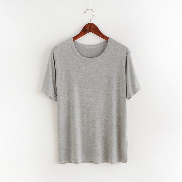 hanging t-shirt in light gray
