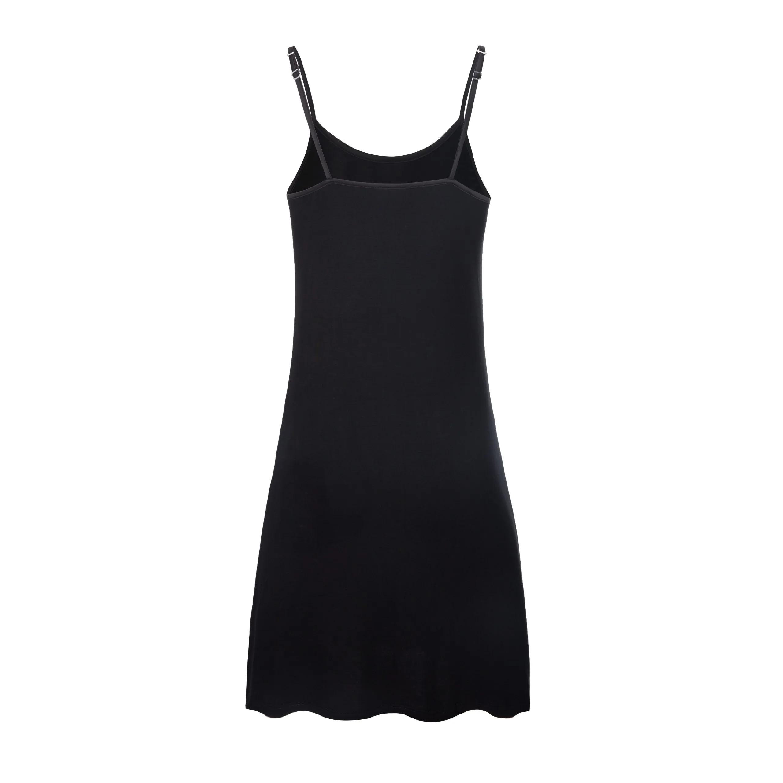 back side of black full slip