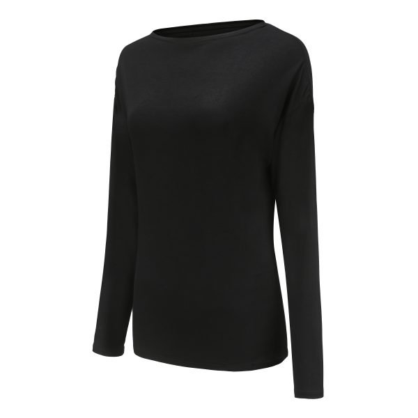 bateau neck black Tee