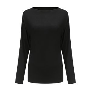 bateau neck black Tee