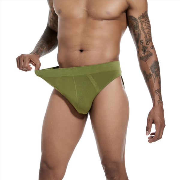 a man in green brief