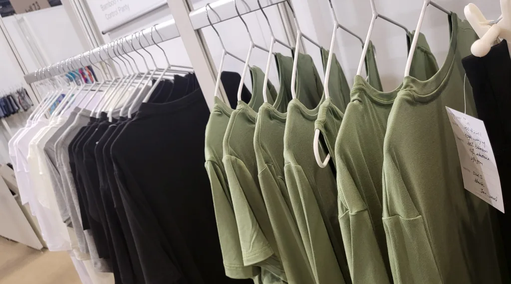 bamboo clothes hanging